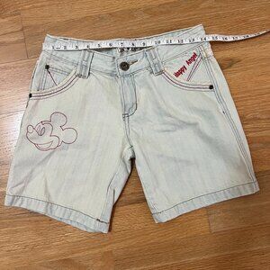 Mickey Mouse Light Wash Jean Shorts Great Condition